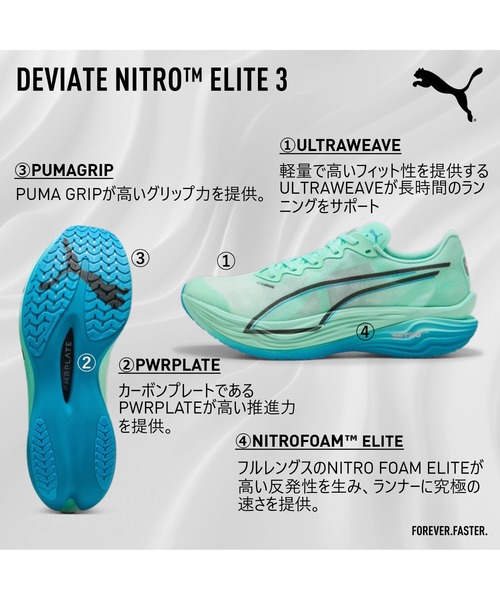 PUMA プーマ メンズ ディヴィエイト ニトロ エリート 3 ランニング
