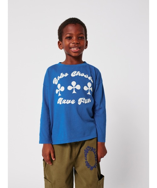 BOBO CHOSES(ボボショーズ)の「Have Fun T-shirt(Tシャツ/カットソー・キッズ・ブルー・4-5YEAR/2-3YEAR/6-7YEAR/8-9y/12-13y/10-11y)」の2枚目の写真