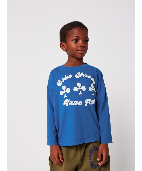 BOBO CHOSES(ボボショーズ)の「Have Fun T-shirt(Tシャツ/カットソー・キッズ・ブルー・4-5YEAR/2-3YEAR/6-7YEAR/8-9y/12-13y/10-11y)」の3枚目の写真