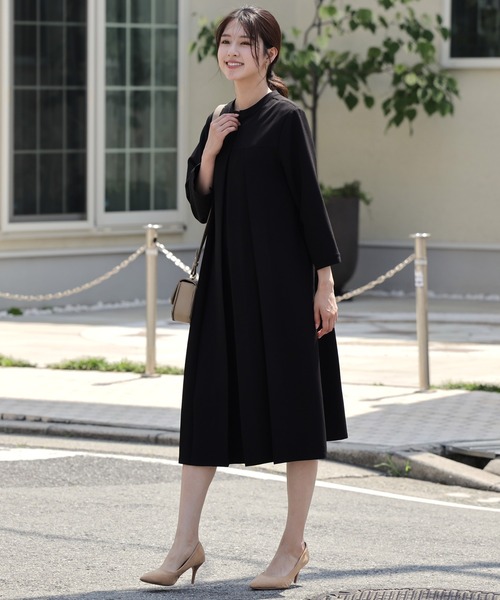 DRESS PLUS（ドレスプラス）の「品さ際立つ前後2wayフォーマルワンピース（ドレス・レディース・ブラック/ネイビー・XL/L/M）」の3枚目の写真