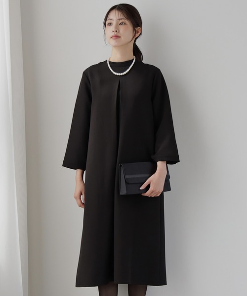 DRESS PLUS（ドレスプラス）の「品さ際立つ前後2wayフォーマルワンピース（ドレス・レディース・ブラック/ネイビー・XL/L/M）」の4枚目の写真