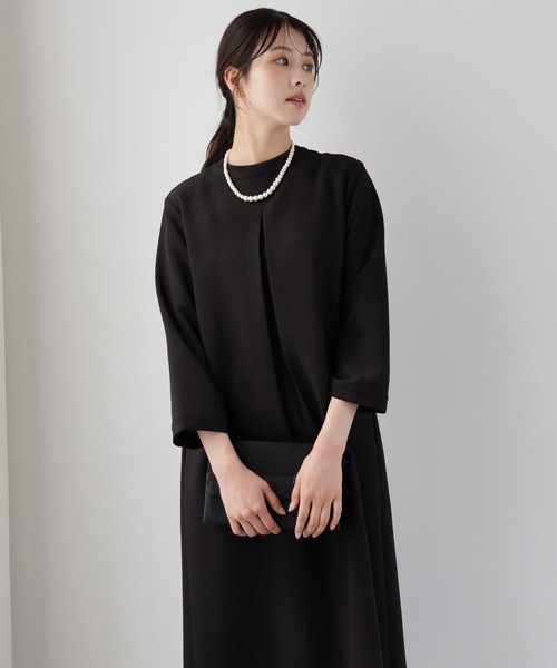 DRESS PLUS（ドレスプラス）の「品さ際立つ前後2wayフォーマルワンピース（ドレス・レディース・ブラック/ネイビー・XL/L/M）」の8枚目の写真