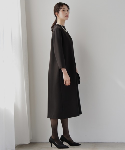 DRESS PLUS（ドレスプラス）の「品さ際立つ前後2wayフォーマルワンピース（ドレス・レディース・ブラック/ネイビー・XL/L/M）」の11枚目の写真