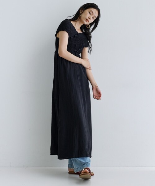 GALLEST(ギャレスト)の「◆【一部店舗限定】シャーリングクロスワンピース(ワンピース・レディース・ブラック/ベージュ/ブラウン系その他・38)」の7枚目の写真