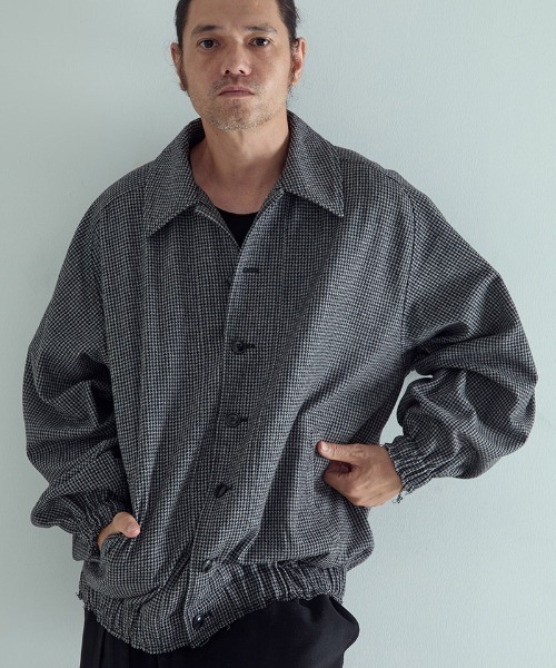 EGO TRIPPING（エゴトリッピング）の「mj10949-OVALB BLOUSON ブルゾン（ブルゾン・メンズ・アイボリー/グレー系その他/チャコールグレー×ブラック・46/48）」の2枚目の写真