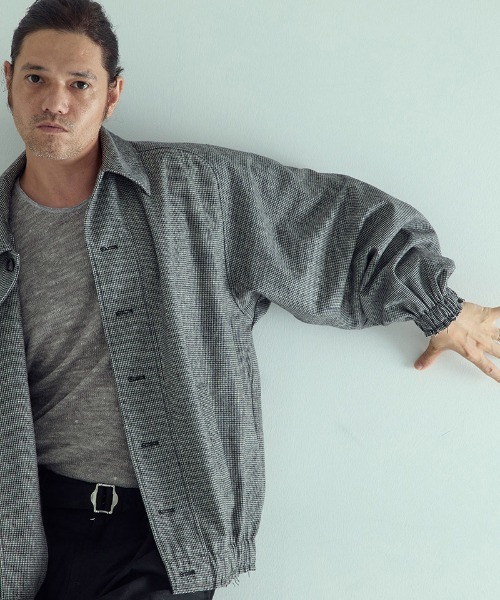 EGO TRIPPING（エゴトリッピング）の「mj10949-OVALB BLOUSON ブルゾン（ブルゾン・メンズ・アイボリー/グレー系その他/チャコールグレー×ブラック・46/48）」の7枚目の写真