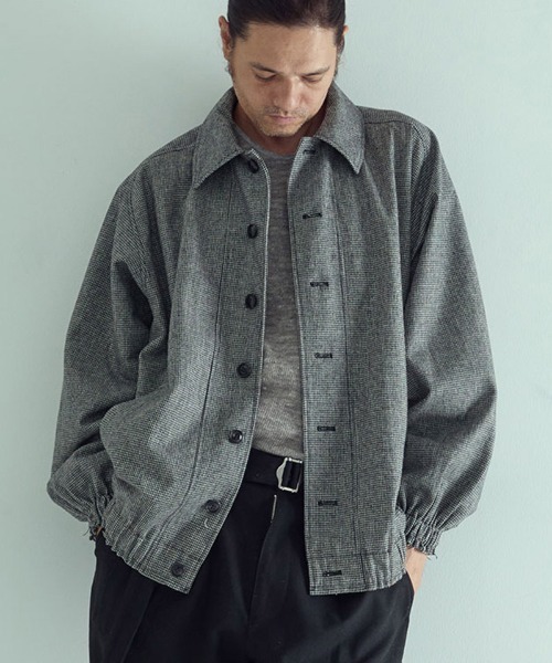 EGO TRIPPING（エゴトリッピング）の「mj10949-OVALB BLOUSON ブルゾン（ブルゾン・メンズ・アイボリー/グレー系その他/チャコールグレー×ブラック・46/48）」の6枚目の写真