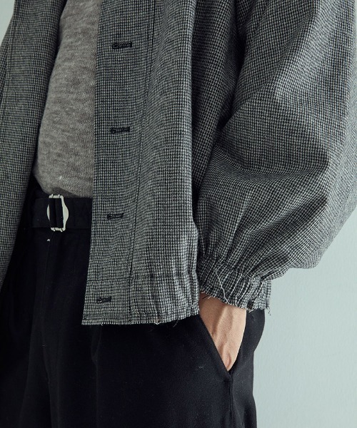 EGO TRIPPING（エゴトリッピング）の「mj10949-OVALB BLOUSON ブルゾン（ブルゾン・メンズ・アイボリー/グレー系その他/チャコールグレー×ブラック・46/48）」の4枚目の写真