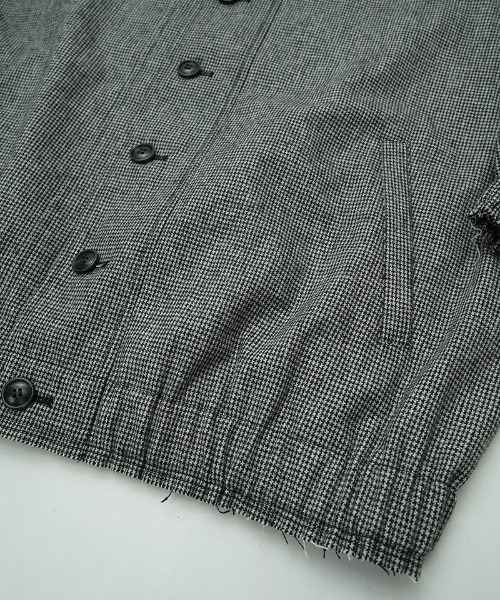 EGO TRIPPING（エゴトリッピング）の「mj10949-OVALB BLOUSON ブルゾン（ブルゾン・メンズ・アイボリー/グレー系その他/チャコールグレー×ブラック・46/48）」の10枚目の写真