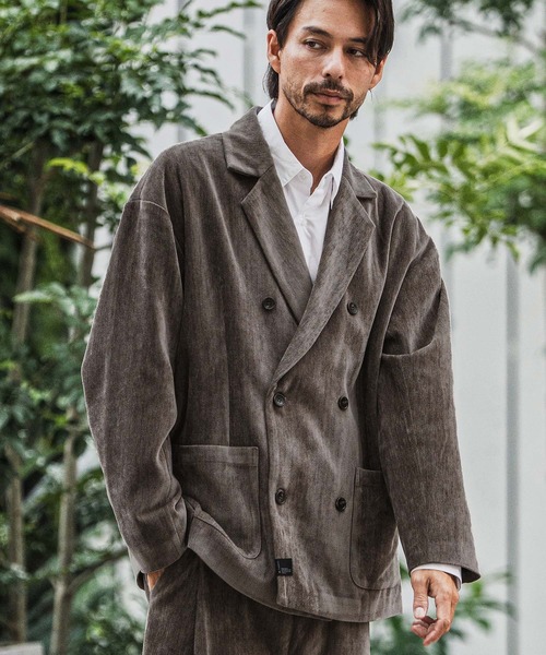 CAMBIO(カンビオ)の「mj10920-chenille Fabric Double Breast Jacket ダブルブレストジャケット(テーラードジャケット・メンズ・ブラック/グレー/ブラウン・M/L)」の10枚目の写真