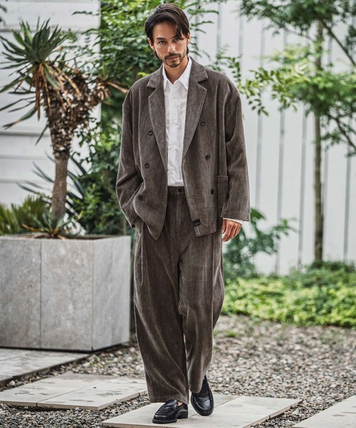 CAMBIO(カンビオ)の「mj10920-chenille Fabric Double Breast Jacket ダブルブレストジャケット(テーラードジャケット・メンズ・ブラック/グレー/ブラウン・M/L)」の8枚目の写真