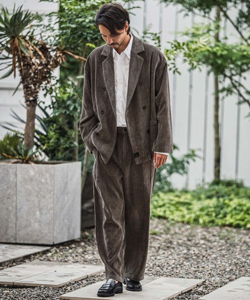 CAMBIO(カンビオ)の「mj10920-chenille Fabric Double Breast Jacket ダブルブレストジャケット(テーラードジャケット・メンズ・ブラック/グレー/ブラウン・M/L)」の6枚目の写真