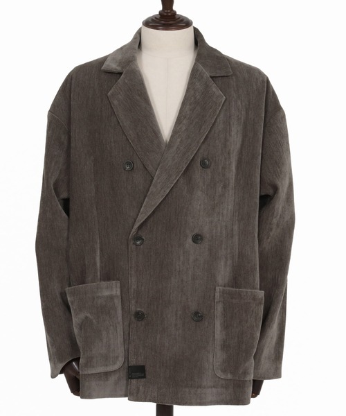 CAMBIO(カンビオ)の「mj10920-chenille Fabric Double Breast Jacket ダブルブレストジャケット(テーラードジャケット・メンズ・ブラック/グレー/ブラウン・M/L)」の21枚目の写真