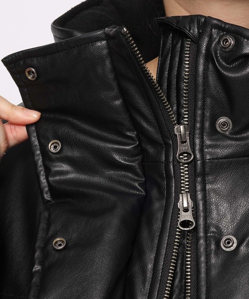 レザーモンスターコート 580459（ブルゾン）｜LOWRYS FARM（ローリーズ