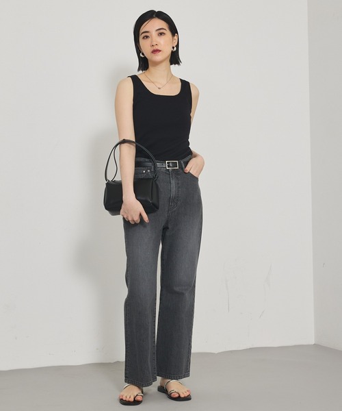 qualite(カリテ)の「【上質な着心地にこだわった1枚】プレミアムフライスタンクトップ/ノースリーブトップス(タンクトップ・レディース・オフホワイト/カーキ/ブラック・フリー)」の5枚目の写真