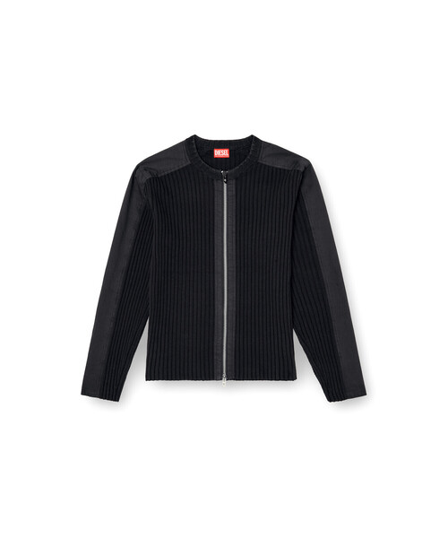 DIESEL（ディーゼル）の「メンズ ジップコットンカーディガン K-MATTY（カーディガン/ボレロ・メンズ・ブラック・MEDIUM/LARGE/X-LARGE/SMALL/XX-LARGE/X-SMALL）」の6枚目の写真