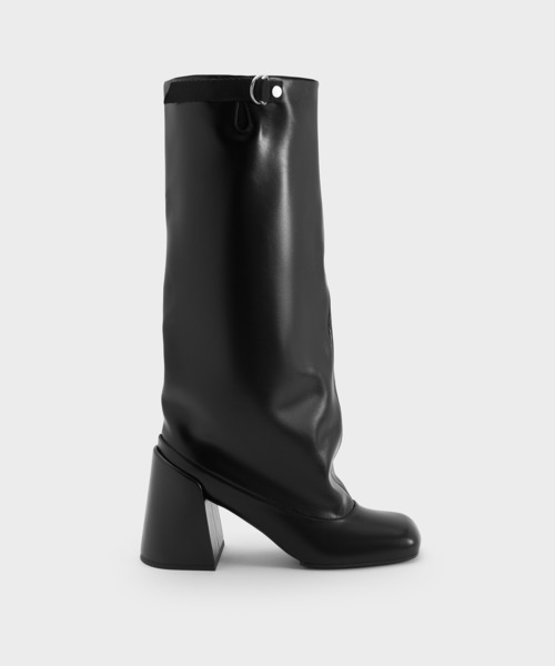 CHARLES & KEITH(チャールズ & キース)の「Robbie ロビー スラウチーブロックヒールロングブーツ(ブーツ・レディース・ブラウン/ブラック・25.5cm/25cm/24.5cm/23.5cm/23cm/22.5cm)」の20枚目の写真