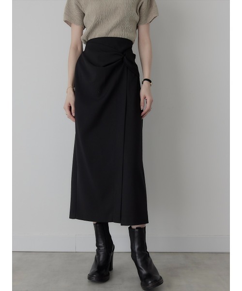 amel（エイメル）の「【RE ARRIVAL】ノットデザインラップスカート / ブラック（スカート・レディース・ブラック・FREE）」の12枚目の写真