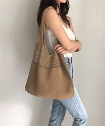 blackdia ocean 透かし編み ニットトートバッグ