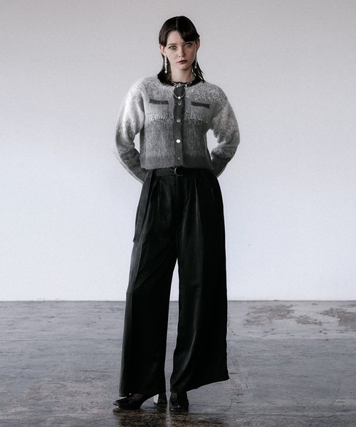 HARE（ハレ）の「【百田夏菜子着用/SET UP対応 】KIHINNベルトワイドパンツ(HARE)（その他パンツ・レディース・グレイッシュベージュ/ブラック・FREE）」の4枚目の写真