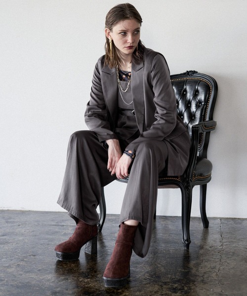 HARE（ハレ）の「【百田夏菜子着用/SET UP対応 】KIHINNベルトワイドパンツ(HARE)（その他パンツ・レディース・グレイッシュベージュ/ブラック・FREE）」の5枚目の写真