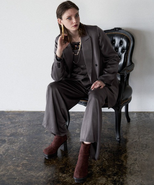 HARE（ハレ）の「【百田夏菜子着用/SET UP対応 】KIHINNベルトワイドパンツ(HARE)（その他パンツ・レディース・グレイッシュベージュ/ブラック・FREE）」の6枚目の写真