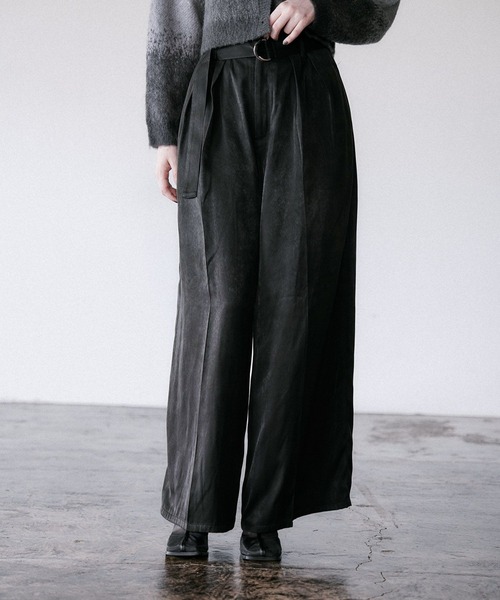 HARE（ハレ）の「【百田夏菜子着用/SET UP対応 】KIHINNベルトワイドパンツ(HARE)（その他パンツ・レディース・グレイッシュベージュ/ブラック・FREE）」の7枚目の写真