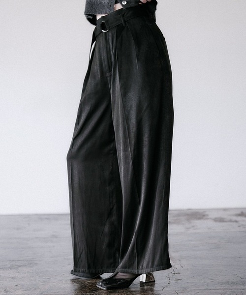 HARE（ハレ）の「【百田夏菜子着用/SET UP対応 】KIHINNベルトワイドパンツ(HARE)（その他パンツ・レディース・グレイッシュベージュ/ブラック・FREE）」の9枚目の写真