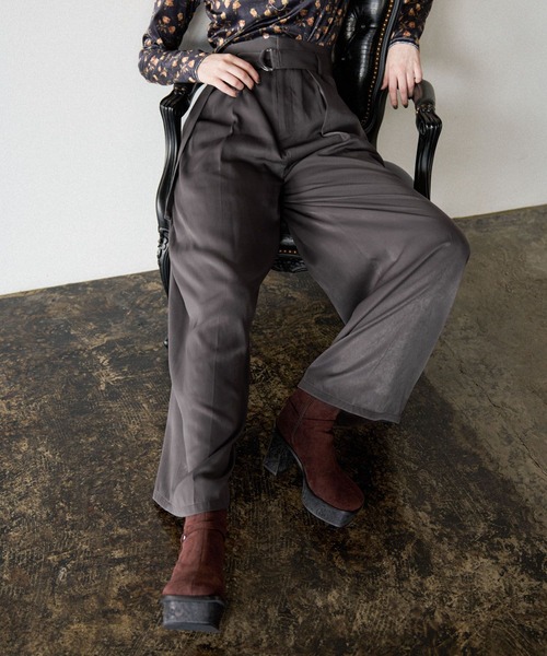 HARE（ハレ）の「【百田夏菜子着用/SET UP対応 】KIHINNベルトワイドパンツ(HARE)（その他パンツ・レディース・グレイッシュベージュ/ブラック・FREE）」の10枚目の写真