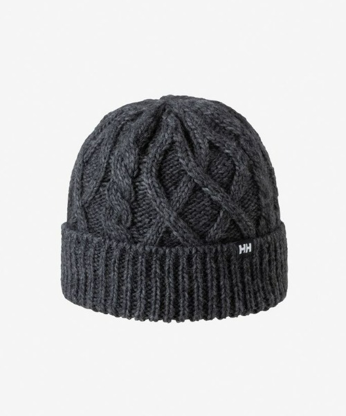 HELLY HANSEN(ヘリーハンセン)の「【HELLY HANSEN】Cable Beanie(ニットキャップ/ビーニー・メンズ・ブラック/グレー・FREE)」の2枚目の写真