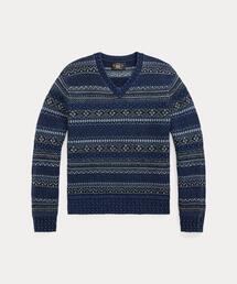 RRL ダブルアールエル インディゴ フェアアイル ニット セーター RRL(ダブル アール エル)の「インディゴ フェアアイル