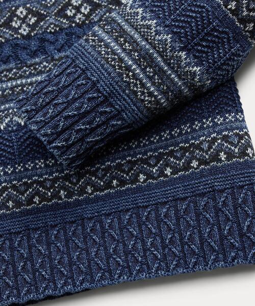 RRL(ダブル アール エル)の「インディゴ フェア アイル コットンリネン セーター(ニット/セーター・メンズ・ネイビー系1・S/M/L/XXL/XS/XL)」の6枚目の写真