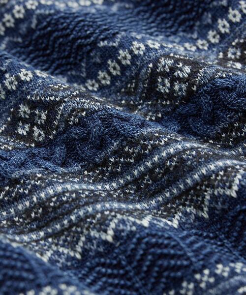 RRL(ダブル アール エル)の「インディゴ フェア アイル コットンリネン セーター(ニット/セーター・メンズ・ネイビー系1・S/M/L/XXL/XS/XL)」の5枚目の写真
