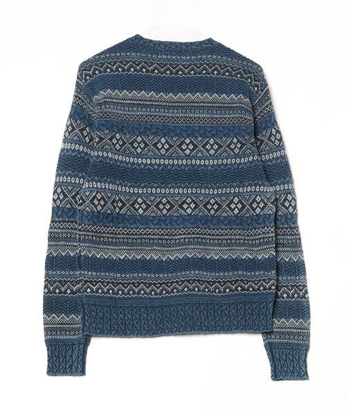 セール】インディゴ フェア アイル コットンリネン セーター（ニット
