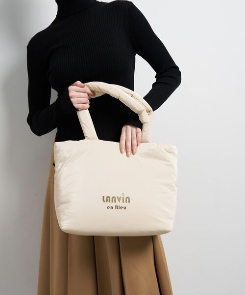 LANVIN en Bleu（ランバンオンブルー）の「パデッドトートバッグ（トートバッグ・レディース・ブラック/オフホワイト・FREE）」の12枚目の写真