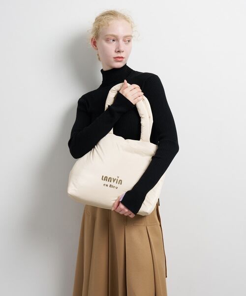 LANVIN en Bleu（ランバンオンブルー）の「パデッドトートバッグ（トートバッグ・レディース・ブラック/オフホワイト・FREE）」の13枚目の写真
