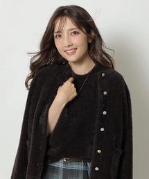 お値下げ❣️新品、タグ付き❣️ アプワイザーリッシェフリルパールロゴニット Apuweiser-riche（アプワイザーリッシェ）の「フリルパール