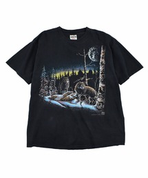 LABORATORY R（ラボラトリーアール）の「【USED】90’s ONITA “Wolf” アニマル Tシャツ USA製（Tシャツ/カットソー・メンズ）」