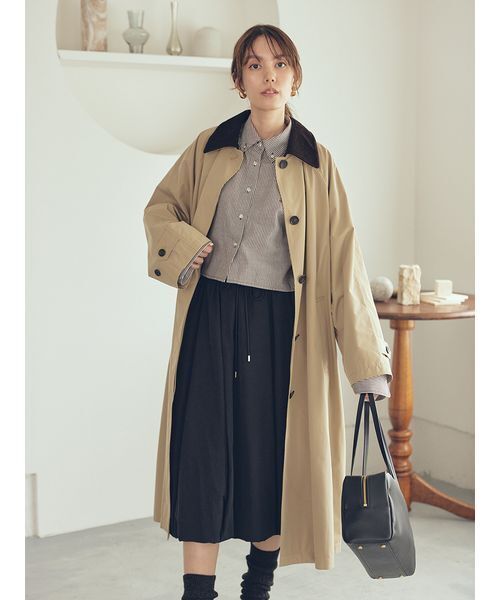 Mila Owen（ミラオーウェン）の「イージーケアクロップド釦ダウンシャツ（シャツ/ブラウス・レディース・ホワイト/ピンク/ミント/チェック・0/1）」の22枚目の写真