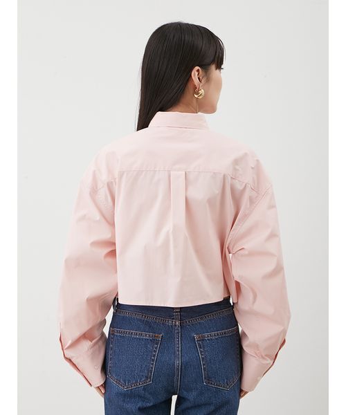 Mila Owen（ミラオーウェン）の「イージーケアクロップド釦ダウンシャツ（シャツ/ブラウス・レディース・ホワイト/ピンク/ミント/チェック・0/1）」の8枚目の写真