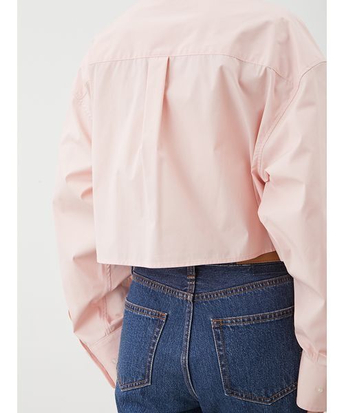 Mila Owen（ミラオーウェン）の「イージーケアクロップド釦ダウンシャツ（シャツ/ブラウス・レディース・ホワイト/ピンク/ミント/チェック・0/1）」の14枚目の写真