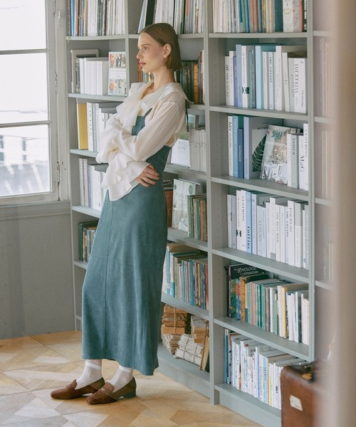 mysty woman(ミスティウーマン)の「スエードライクキャミワンピース 583329(ワンピース・レディース・ベージュ/キャメル/ブルー・FREE)」の12枚目の写真