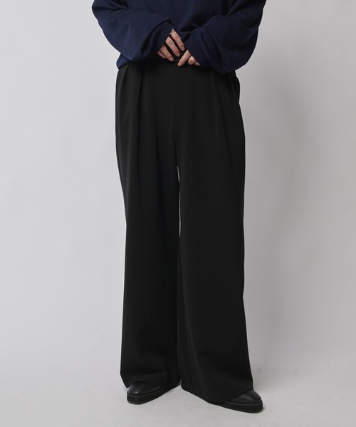 ダブルクロス2タックワイドスラックス（スラックス）｜Lui's（ルイス