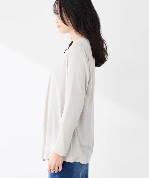 A/C DESIGN BY ALPHA CUBIC（エーシーデザインバイアルファキュービック）の「トッパーカーディガン（カーディガン/ボレロ・レディース・ライトグレー/ブラック・M/L/LL/3L）」の5枚目の写真