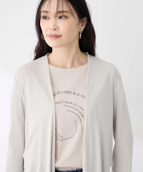 A/C DESIGN BY ALPHA CUBIC（エーシーデザインバイアルファキュービック）の「トッパーカーディガン（カーディガン/ボレロ・レディース・ライトグレー/ブラック・M/L/LL/3L）」の13枚目の写真