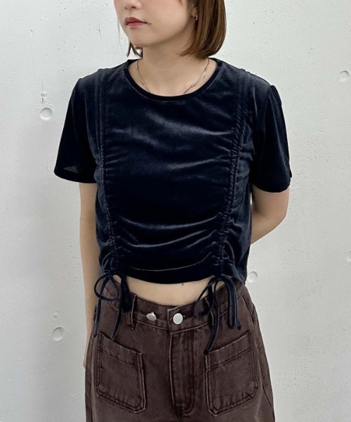 archives(アルシーヴ)の「ベロアドロストTEE(Tシャツ/カットソー・レディース・アイボリー/ネイビー/モカ・MEDIUM)」の19枚目の写真