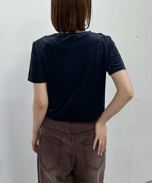 archives(アルシーヴ)の「ベロアドロストTEE(Tシャツ/カットソー・レディース・アイボリー/ネイビー/モカ・MEDIUM)」の22枚目の写真