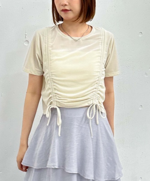 archives(アルシーヴ)の「ベロアドロストTEE(Tシャツ/カットソー・レディース・アイボリー/ネイビー/モカ・MEDIUM)」の12枚目の写真