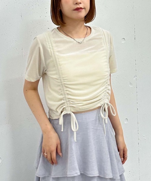 archives(アルシーヴ)の「ベロアドロストTEE(Tシャツ/カットソー・レディース・アイボリー/ネイビー/モカ・MEDIUM)」の13枚目の写真