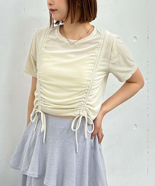 archives(アルシーヴ)の「ベロアドロストTEE(Tシャツ/カットソー・レディース・アイボリー/ネイビー/モカ・MEDIUM)」の14枚目の写真